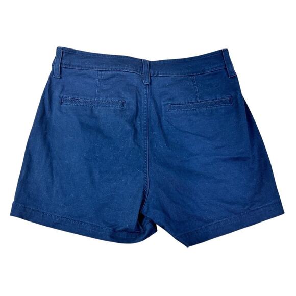 Market & Spruce Blue Chino Shorts Sz 4 Cotton Blend 4" Inseam Casual Stretch - Picture 4 of 5